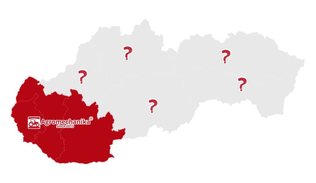 Mapa Slovenska - partnerské zóny